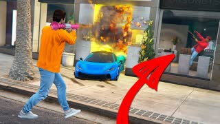 ГТА 5 ОНЛАЙН - ТРОЛЛИНГ БЛОКИРОВКА ДВЕРЕЙ! ОГНЕННЫЙ ПРАНК НУБА (GTA 5 ONLINE)